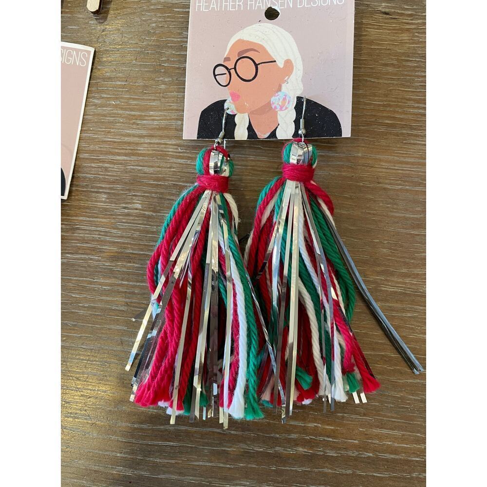 HEATHER HANSON Designs Handmade Lot of 4 pair Earrings NEW - Picture 2 of 5